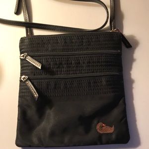 Genuine Dooney & Bourke black fabric crossbody